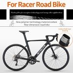 SAVADECK Carbon Disc Road Bike, Integrated Design Racing Bicycle Carbon Frame Carbon Fork with Shimano SORA R3000 Derailleur System 18 Speed Disc Brake Road Bike for Men or Women.(White 56cm)