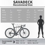 SAVADECK Carbon Disc Road Bike, Integrated Design Racing Bicycle Carbon Frame Carbon Fork with Shimano SORA R3000 Derailleur System 18 Speed Disc Brake Road Bike for Men or Women.(White 56cm)