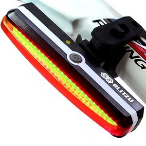 BLITZU 2025 Cyborg 168T Tail Light or 168H Bike Headlight, USB Rechargeable LED Rear Bicycle Lights Set Front Back Night Riding, Cycling Safety Reflector Accessories (Taillight)