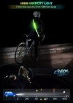 Fokia Kunbio LED Reflective Belt Sash for Walking at Night, Night Running Safety Gear High Visibility Rechargeable LED Light Up Running Belt for Runners Walkers Men Women (Green)