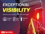BLITZU 2025 Cyborg 168T Tail Light or 168H Bike Headlight, USB Rechargeable LED Rear Bicycle Lights Set Front Back Night Riding, Cycling Safety Reflector Accessories (Taillight)