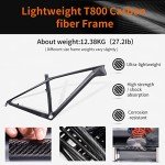 SAVADECK Carbon Fiber Mountain Bike, Dual Disc Brake Axle Thru Adventure Mountain Bike with Shimano CUES U6000 11 Speed Shift Groupset, 27.5/29 inch MTB Bicycle for Adult.