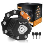 ICOCOPRO Folding Bike Lock with 3 Keys, 2.8 FT Compact Anti Theft Heavy Duty Bike Chain Lock