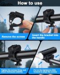 POWVINE 1200 Lumens Bike Front Lights for Night Riding,5+5+3 Models & LED Power Display 360° rotatable Bicycle Headlight with High Beam Low Beam,5000mAh Rechargeable and Waterproof Bike Light