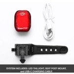NiteRider Vmax+ 150 Lumens USB Rechargeable Bike Tail Light Powerful Daylight Visible Bicycle LED Rear Light Easy to Install Road Mountain City Commuting Adventure Cycling Safety Flash