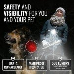 AVANTO Chest Light and LED Dog Walking Set - Night Safety for Dogs, Bikes, Strollers, Running - Reflective Gear, Clip-on Light & Bicycle Safety