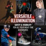 AVANTO Chest Light and LED Dog Walking Set - Night Safety for Dogs, Bikes, Strollers, Running - Reflective Gear, Clip-on Light & Bicycle Safety