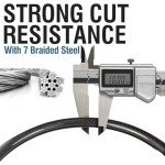 MARQUE Straight Combination Bike Lock Cable - 3/8 inch (5FT, 10FT, 15FT, 25FT) Resettable Combination Lock, Anti-Theft Security Cable for Bicycles, Kayaks, Paddle Boards and Outdoor Gear (05 FT)