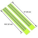 Reflective Ankle Bands (4 Bands/2 Pairs) | High Visibility and Safety for Jogging/Cycling/Walking etc | Work as Wristbands, Armband, Leg Straps | Accessories for Sports/Running Gear