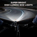 2025 New Bike Lights for Night Riding, Aluminum 10000 Lumens Rechargeable 6000mAh Super Bright Bicycle Headlight and Back Taillight, Waterproof LED Display 6+4 Modes Bicycle Lights Sets