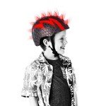 Raskullz Bolt LED Bike Helmet , Black/Red, Child, 8046045
