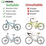 RBRL Bike Mirror Bar End Bike Mirror, Rotatable Bicycle Mirror, Automotive Grade Glass Bike Side Mirrors, Scratch Resistant E-Bike Universal Rearview Mirrors for Mountain bike (Left)
