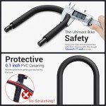 Sportneer Bike U Lock: 18mm Shackle Heavy Duty Bike Lock with 6ft Security Steel Cable - Bicycle U-Locks with Keys and Sturdy Mounting Bracket for Road Mountain Bike Bicycle, Size 7.87''x6.3''
