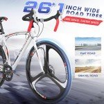 Betterland 14 Speed Road Bike,700C Wheel Road Commuter Bike with Dual Disc/V Brakes, Light Aluminum Alloy Frame,Adult Faster Racing Bicycle for Men and Women White