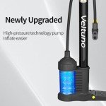 Veltuno Bike Pump,High Pressure,Floor Bicycle Tire Pump with Boost Device Compatible with Presta and Schrader Valve, for Bicycle, Balls, Scooter, etc.…