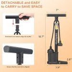 Veltuno Bike Pump,High Pressure,Floor Bicycle Tire Pump with Boost Device Compatible with Presta and Schrader Valve, for Bicycle, Balls, Scooter, etc.…