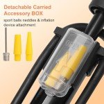 Veltuno Bike Pump,High Pressure,Floor Bicycle Tire Pump with Boost Device Compatible with Presta and Schrader Valve, for Bicycle, Balls, Scooter, etc.…