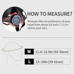 Veltuno Bike Helmet for Adults, Lightweight Mountain Bicycle Helmet with USB Rechargeable LED Rear Light, Removable Sun Visor for Women, Men, Suitable for Cycling and Commuting (Black, Large)