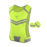 247 Viz Running Reflective Vest - Inside Pocket & 2 Bands, High Visibility Vest for Night Running, Walking, Cycling