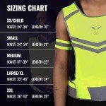247 Viz Running Reflective Vest - Inside Pocket & 2 Bands, High Visibility Vest for Night Running, Walking, Cycling