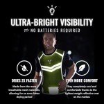 247 Viz Running Reflective Vest - Inside Pocket & 2 Bands, High Visibility Vest for Night Running, Walking, Cycling