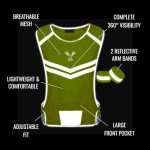 247 Viz Running Reflective Vest - Inside Pocket & 2 Bands, High Visibility Vest for Night Running, Walking, Cycling