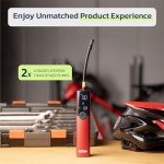 Woowind BP188 Bike Pump, The Pro Electric Bicycle Pump Tire Inflator Portable Air Compressor with Schrader, Presta and Dunlop Valve Adapters - 150PSI (Red)