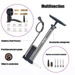 VIMILOLO Bike Pump, Air Bicycle Pump Inflator with Pressure Gauge for Presta and Schrader Valve Tire Ball Bike Portable Pumps 160PSI