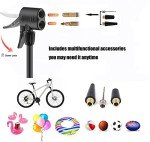 VIMILOLO Bike Pump, Air Bicycle Pump Inflator with Pressure Gauge for Presta and Schrader Valve Tire Ball Bike Portable Pumps 160PSI