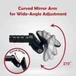 Hafny Drop Bar Bike Mirror, HD, Shatter-Proof, HD Convex Blue Glass Mirror (Anti-glare Blue Glass Lens)