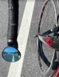 Hafny Drop Bar Bike Mirror, HD, Shatter-Proof, HD Convex Blue Glass Mirror (Anti-glare Blue Glass Lens)