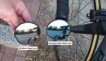 Hafny Drop Bar Bike Mirror, HD, Shatter-Proof, HD Convex Blue Glass Mirror (Anti-glare Blue Glass Lens)