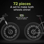 VELMIA Bike Reflectors for Night Riding - 360° Visibility and Easy mounting I Spoke reflectors Made with 3M Scotchlite, Bicycle Spoke reflectors Bike Spoke Skins, Bike Spoke Lights, Reflective Spoke
