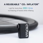 CYCPLUS Tiny Pump Bike Pump Portable Ultra-Mini 100PSI Electric Bicycle Pump Type-C Rechargeable Battery, No Pressure Display(Black)