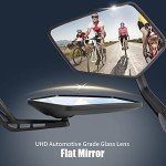 New Bar End Bike Mirror, APLSTOW HD Automotive Grade Glass Lens E-Bike Mirrors, Scratch Resistant, Safe Bicycle Rearview Mirrors (A Pair)