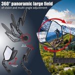New Bar End Bike Mirror, APLSTOW HD Automotive Grade Glass Lens E-Bike Mirrors, Scratch Resistant, Safe Bicycle Rearview Mirrors (A Pair)