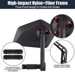 New Bar End Bike Mirror, APLSTOW HD Automotive Grade Glass Lens E-Bike Mirrors, Scratch Resistant, Safe Bicycle Rearview Mirrors (A Pair)