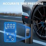 Fathers Day Dad Gifts from Daughter Wife, Coquimbo Bike Pump Tire Inflator Portable Air Compressor: 150PSI Electric Air Pump for Car Bicycle Tires Motorcycle Accessories Gifts for Men (Black)