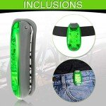 Sumind Reflective Running Gear Set Include 2 Pieces LED Safety Lights and 4 Reflective Bands for Wrist Arm Ankle Leg Straps Tape High Visibility Bands Strobe Running Light for Woman Men