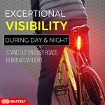 BLITZU 2025 Cyborg 200T Bike Lights Taillight USB-C Rechargeable LED Rear Bicycle Light for Night Riding, Cycling Safety Reflector Accessories, Powerful Back Light for Men, Women, Kids