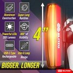 BLITZU 2025 Cyborg 200T Bike Lights Taillight USB-C Rechargeable LED Rear Bicycle Light for Night Riding, Cycling Safety Reflector Accessories, Powerful Back Light for Men, Women, Kids