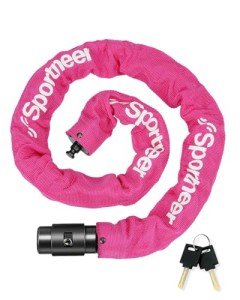Sportneer Bike Lock: 8mm Thick High Security Anti Theft Bike Chain Lock with 2 Keys- 3.2/4ft Long Heavy Duty Anti-Cut Bicycle Lock for Bike, Motorcycle, Bicycle, Door, Gate, Fence, Grill