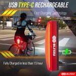 BLITZU 2025 Cyborg 200T Bike Lights Taillight USB-C Rechargeable LED Rear Bicycle Light for Night Riding, Cycling Safety Reflector Accessories, Powerful Back Light for Men, Women, Kids