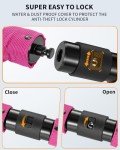 Sportneer Bike Lock: 8mm Thick High Security Anti Theft Bike Chain Lock with 2 Keys- 3.2/4ft Long Heavy Duty Anti-Cut Bicycle Lock for Bike, Motorcycle, Bicycle, Door, Gate, Fence, Grill