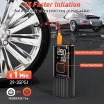 Tire Inflator Portable Air Compressor - Air Pump for Car Tires Dual Mode 9000mAh & 12V DC, 150PSI Electric Bike Tire Pump with Pressure Gauge for Bicycle Motorcycle Ball, Father Day Gifts for Dad