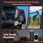 Tire Inflator Portable Air Compressor - Air Pump for Car Tires Dual Mode 9000mAh & 12V DC, 150PSI Electric Bike Tire Pump with Pressure Gauge for Bicycle Motorcycle Ball, Father Day Gifts for Dad