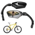 KEMIMOTO Bike Mirror with Wider Angle 360 Rotate Adjustable HD Rearview Mirrors for Handlebars Bike Bicycle