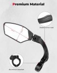 KEMIMOTO Bike Mirror with Wider Angle 360 Rotate Adjustable HD Rearview Mirrors for Handlebars Bike Bicycle