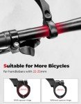 KEMIMOTO Bike Mirror with Wider Angle 360 Rotate Adjustable HD Rearview Mirrors for Handlebars Bike Bicycle