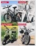 KEMIMOTO Bike Mirror with Wider Angle 360 Rotate Adjustable HD Rearview Mirrors for Handlebars Bike Bicycle